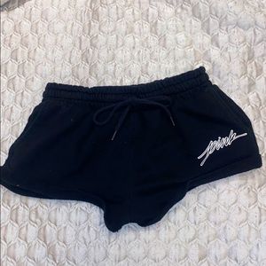 PINK black sleep shorts